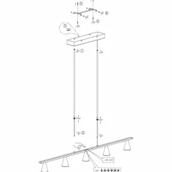 Luminaires Steinhauer Suspensions|Suspension Steinhauer Vortex Noir, 5 lumières