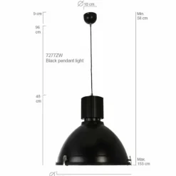 Luminaires Steinhauer Suspensions|Suspension Steinhauer WARBIER Noir, 1 lumière