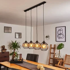 hofstein Suspensions|Suspension Tawasu Noir, 4 lumières
