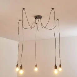 hofstein Suspensions|Suspension Tenna Gris, 5 lumières