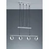 Luminaires Trio Suspensions|Suspension Trio 8282 LED Chrome, 4 lumières