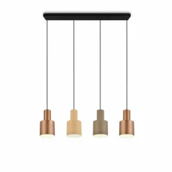 Luminaires Trio Suspensions|Suspension Trio AGUDO Noir, 4 lumières