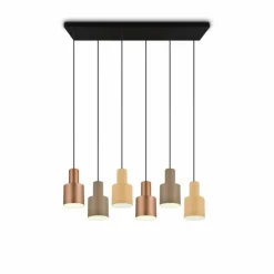 Luminaires Trio Suspensions|Suspension Trio AGUDO Noir, 6 lumières