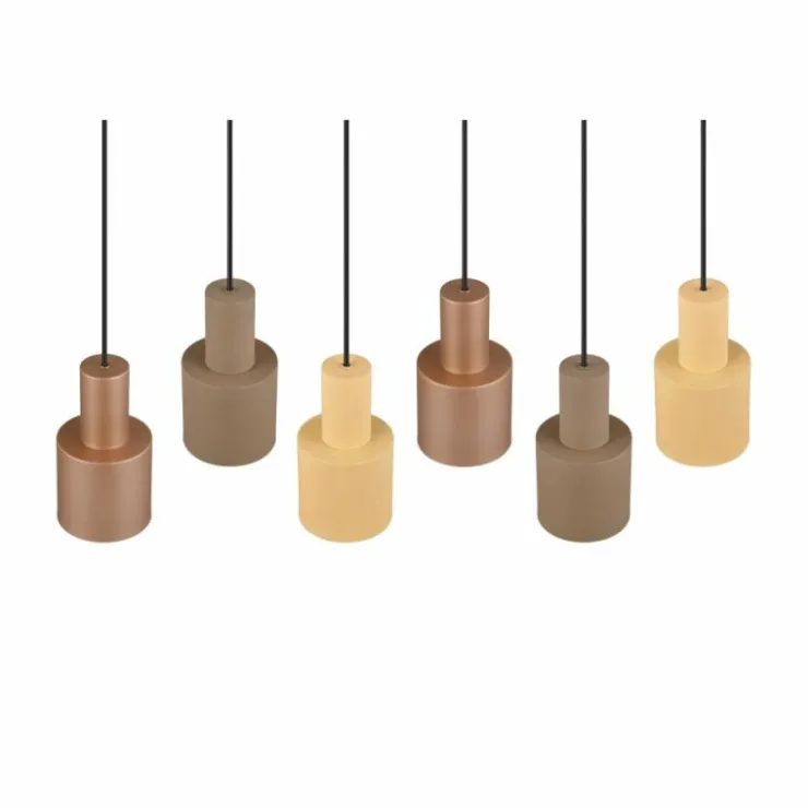 Luminaires Trio Suspensions|Suspension Trio AGUDO Noir, 6 lumières