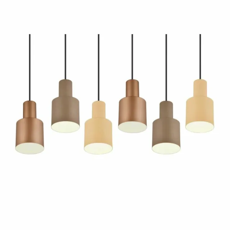 Luminaires Trio Suspensions|Suspension Trio AGUDO Noir, 6 lumières
