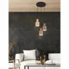 Luminaires Trio Suspensions|Suspension Trio AGUDO Noir, 3 lumières
