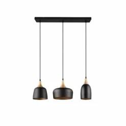 Luminaires Trio Suspensions|Suspension Trio Chiraz Noir, 3 lumières