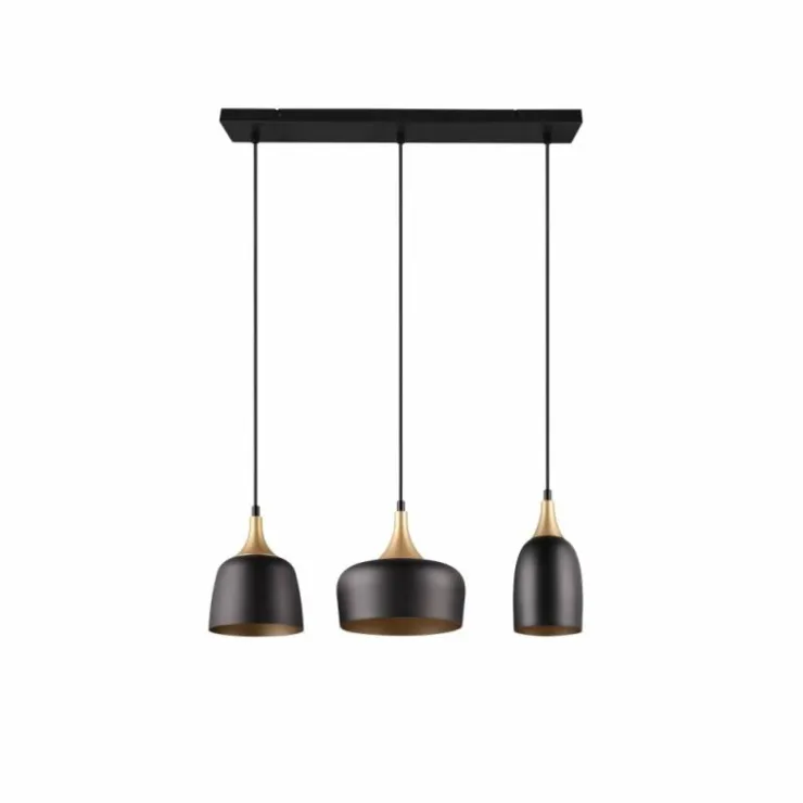 Luminaires Trio Suspensions|Suspension Trio Chiraz Noir, 3 lumières