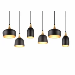 Luminaires Trio Suspensions|Suspension Trio Chiraz Noir, 6 lumières
