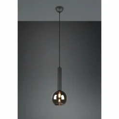 Luminaires Trio Suspensions|Suspension Trio Clayton Noir, 1 lumière