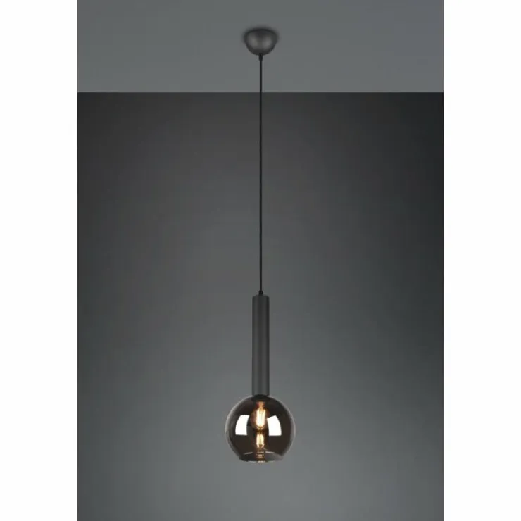 Luminaires Trio Suspensions|Suspension Trio Clayton Noir, 1 lumière