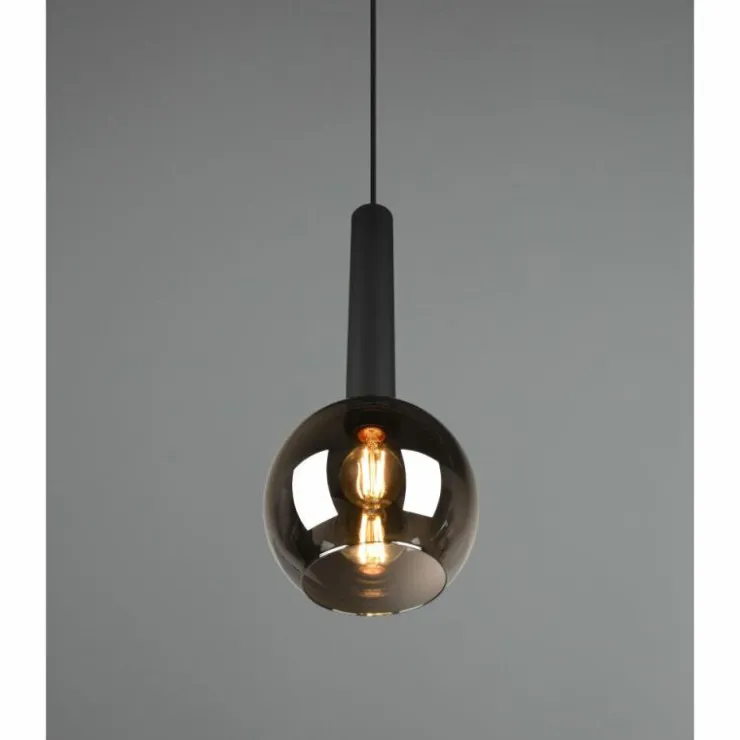Luminaires Trio Suspensions|Suspension Trio Clayton Noir, 1 lumière