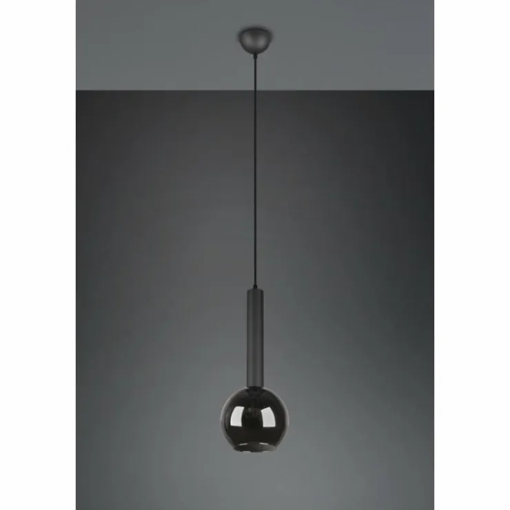 Luminaires Trio Suspensions|Suspension Trio Clayton Noir, 1 lumière