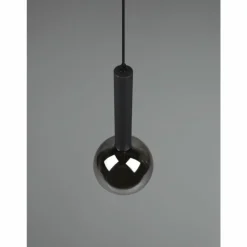 Luminaires Trio Suspensions|Suspension Trio Clayton Noir, 1 lumière