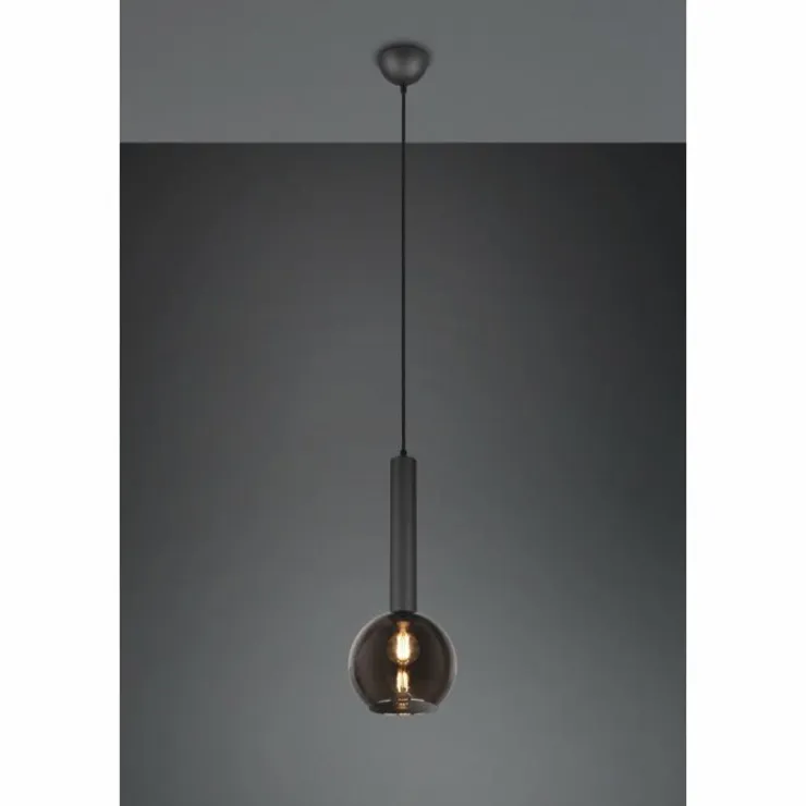 Luminaires Trio Suspensions|Suspension Trio Clayton Noir, 1 lumière