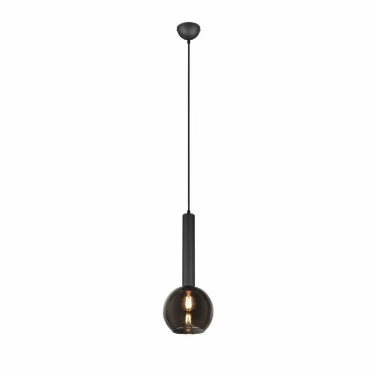 Luminaires Trio Suspensions|Suspension Trio Clayton Noir, 1 lumière