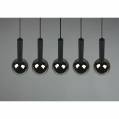 Luminaires Trio Suspensions|Suspension Trio Clayton Noir, 5 lumières