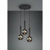 Luminaires Trio Suspensions|Suspension Trio Clayton Noir, 3 lumières