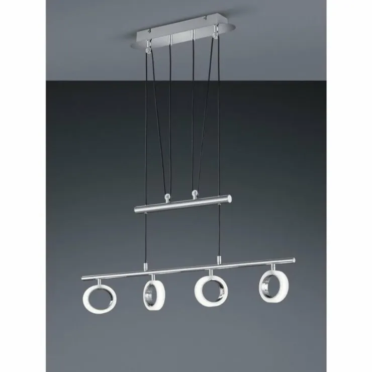 Luminaires Trio Suspensions|Suspension Trio CORLAND II LED Chrome, 4 lumières