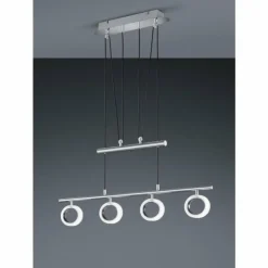 Luminaires Trio Suspensions|Suspension Trio CORLAND II LED Chrome, 4 lumières