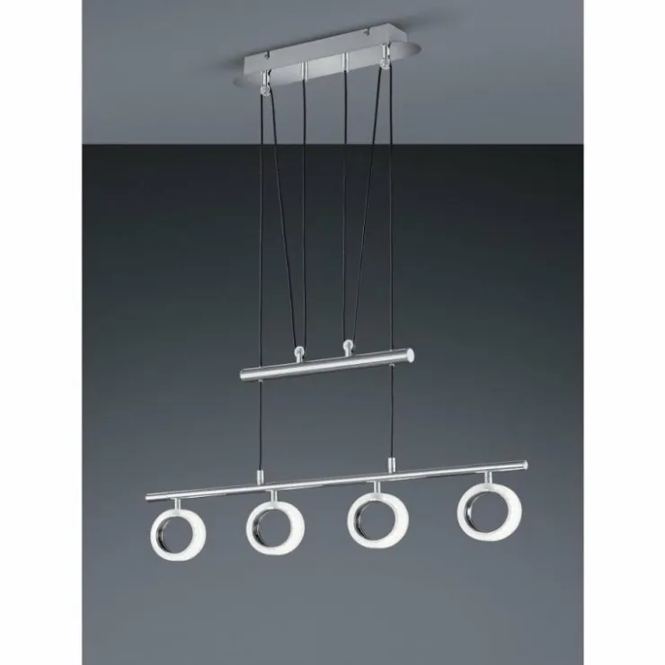 Luminaires Trio Suspensions|Suspension Trio CORLAND II LED Chrome, 4 lumières