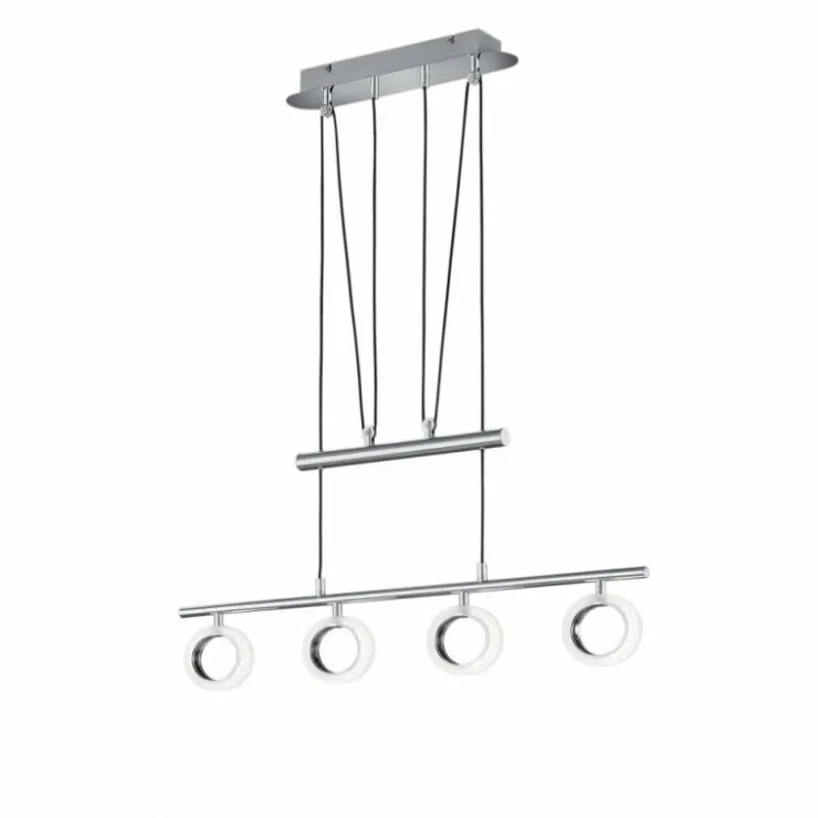 Luminaires Trio Suspensions|Suspension Trio CORLAND II LED Chrome, 4 lumières