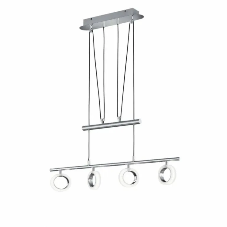 Luminaires Trio Suspensions|Suspension Trio CORLAND II LED Chrome, 4 lumières