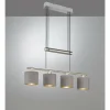 Luminaires Trio Suspensions|Suspension Trio GARDA Nickel mat, 4 lumières