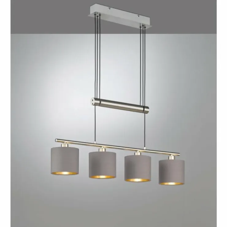 Luminaires Trio Suspensions|Suspension Trio GARDA Nickel mat, 4 lumières