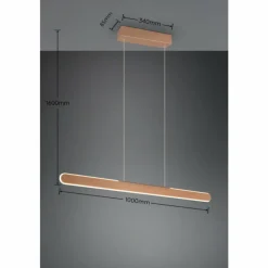 Luminaires Trio Éclairage Led|Suspension Trio HELIOS LED Brun, 1 lumière