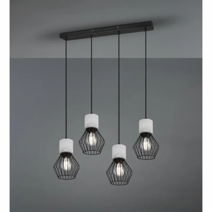 Luminaires Trio Suspensions|Suspension Trio Jamiro Noir, 4 lumières