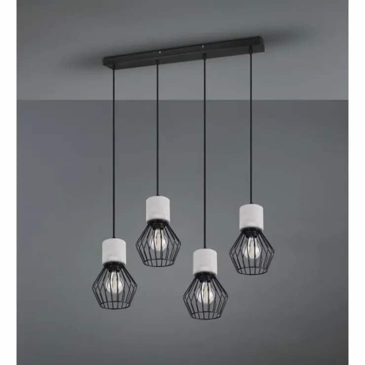 Luminaires Trio Suspensions|Suspension Trio Jamiro Noir, 4 lumières