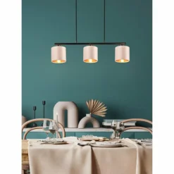 Luminaires Trio Suspensions|Suspension Trio JULIETA Noir, 3 lumières