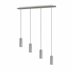 Luminaires Trio Suspensions|Suspension Trio Leuchten MARLEY Nickel mat, 4 lumières