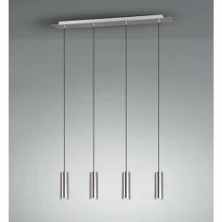 Luminaires Trio Suspensions|Suspension Trio Leuchten MARLEY Nickel mat, 4 lumières
