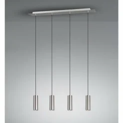 Luminaires Trio Suspensions|Suspension Trio Leuchten MARLEY Nickel mat, 4 lumières