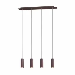 Luminaires Trio Suspensions|Suspension Trio Leuchten MARLEY Rouille, 4 lumières