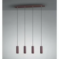 Luminaires Trio Suspensions|Suspension Trio Leuchten MARLEY Rouille, 4 lumières