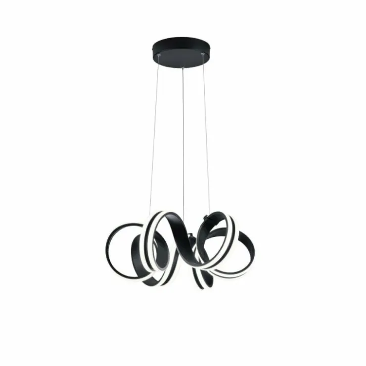 Luminaires Trio Éclairage Led|Suspension Trio Leuchten CARRERA LED Noir, 1 lumière