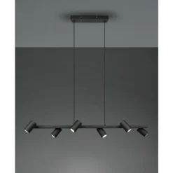 Luminaires Trio Suspensions|Suspension Trio MARLEY Noir, 6 lumières
