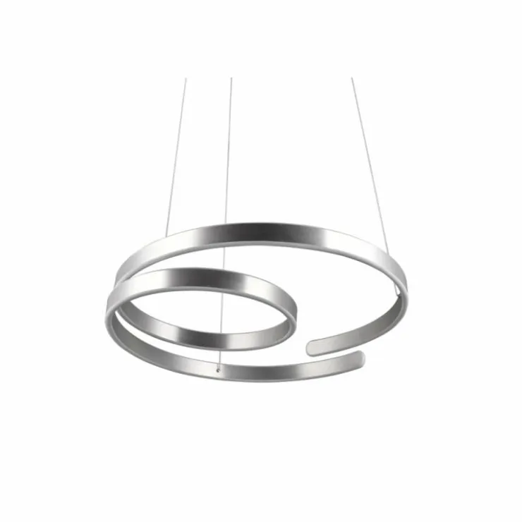 Luminaires Trio Éclairage Led|Suspension Trio Marnie LED Aluminium brossé, 1 lumière