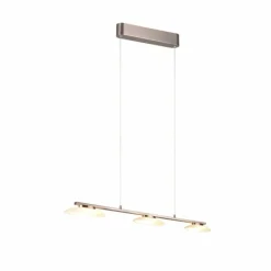 Luminaires Trio Éclairage Led|Suspension Trio Merton LED Nickel mat, 3 lumières