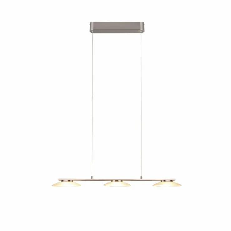 Luminaires Trio Éclairage Led|Suspension Trio Merton LED Nickel mat, 3 lumières