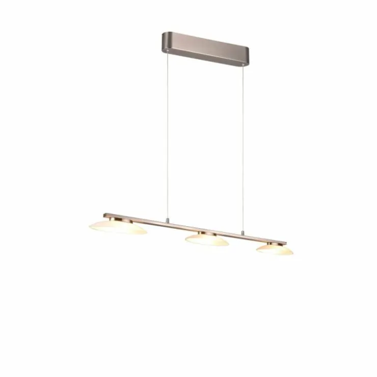 Luminaires Trio Éclairage Led|Suspension Trio Merton LED Nickel mat, 3 lumières