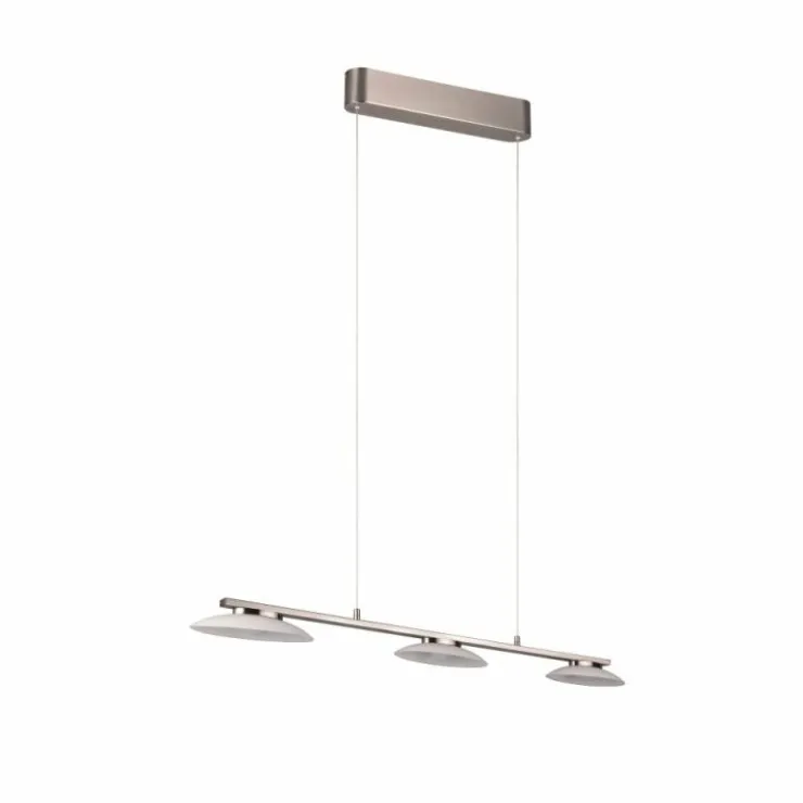Luminaires Trio Éclairage Led|Suspension Trio Merton LED Nickel mat, 3 lumières
