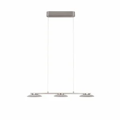 Luminaires Trio Éclairage Led|Suspension Trio Merton LED Nickel mat, 3 lumières