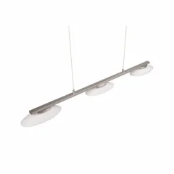 Luminaires Trio Éclairage Led|Suspension Trio Merton LED Nickel mat, 3 lumières