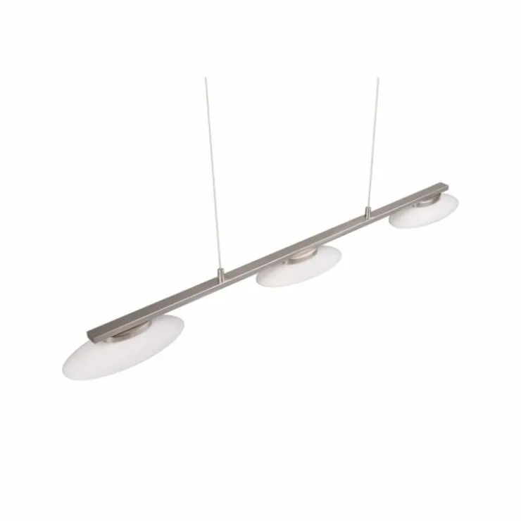 Luminaires Trio Éclairage Led|Suspension Trio Merton LED Nickel mat, 3 lumières