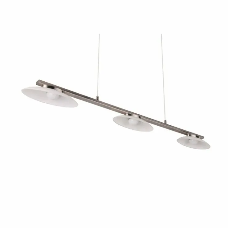 Luminaires Trio Éclairage Led|Suspension Trio Merton LED Nickel mat, 3 lumières