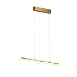 Luminaires Trio Éclairage Led|Suspension Trio Merton LED Laiton, 3 lumières